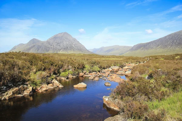 Glen coe rzeki Wyżyny Szkocji — Zdjęcie stockowe