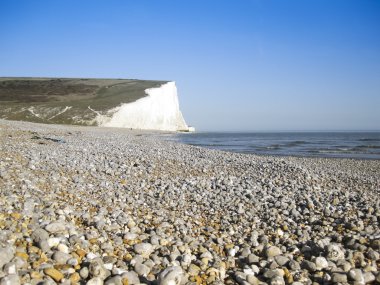 Pebble beach sussex coast england clipart