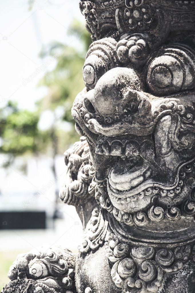 Bali temple art statue detail