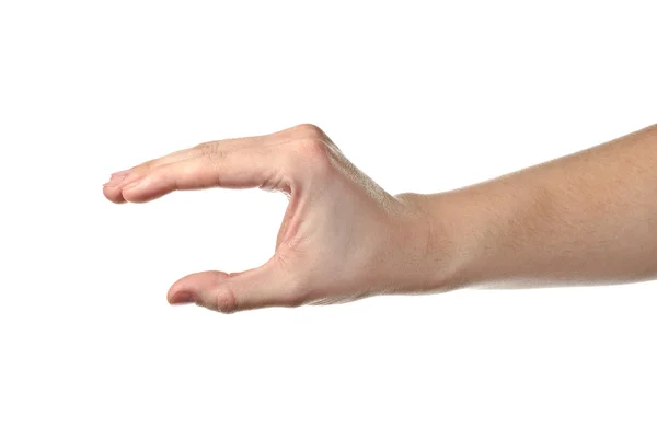 Hand holding something invisible — Stock Photo, Image