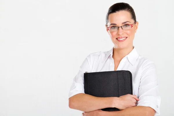 Beautiful businesswoman with briefcase — Stock Photo, Image