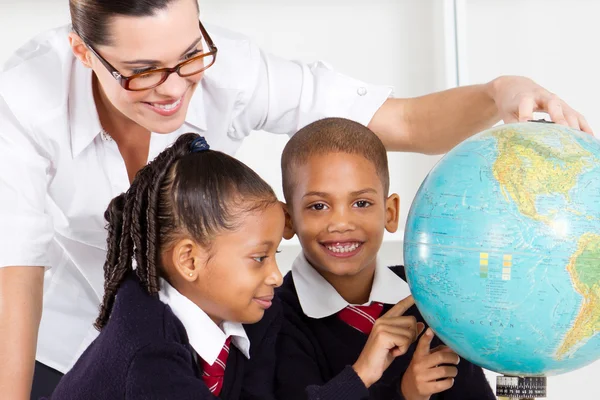 Geografia podstawowa nauczyciela i uczniów — Zdjęcie stockowe
