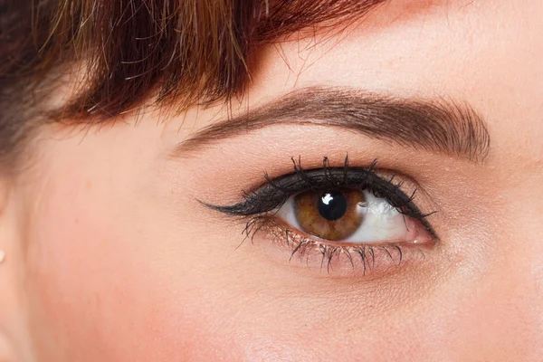 Macro mooie vrouwelijke ogen — Stockfoto
