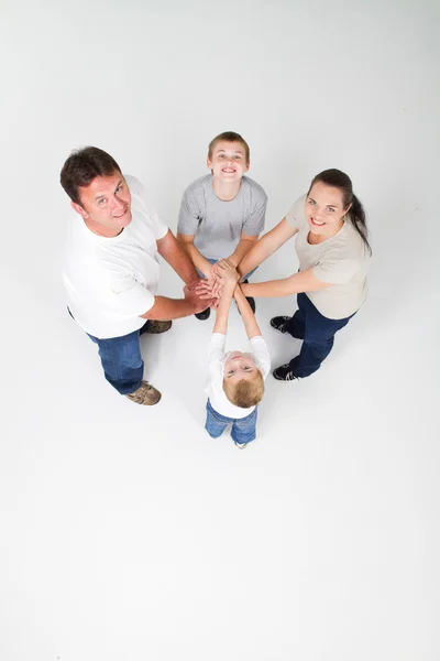 Семейные руки вместе — стоковое фото