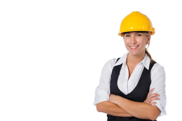 Vrouwelijke bouw zakenvrouw — Stockfoto
