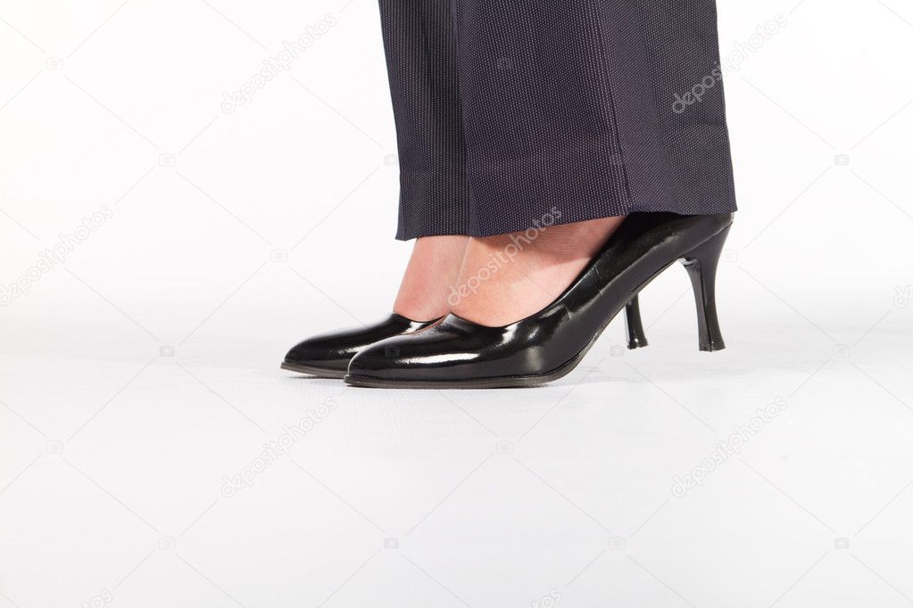 Closeup of businesswoman shoes