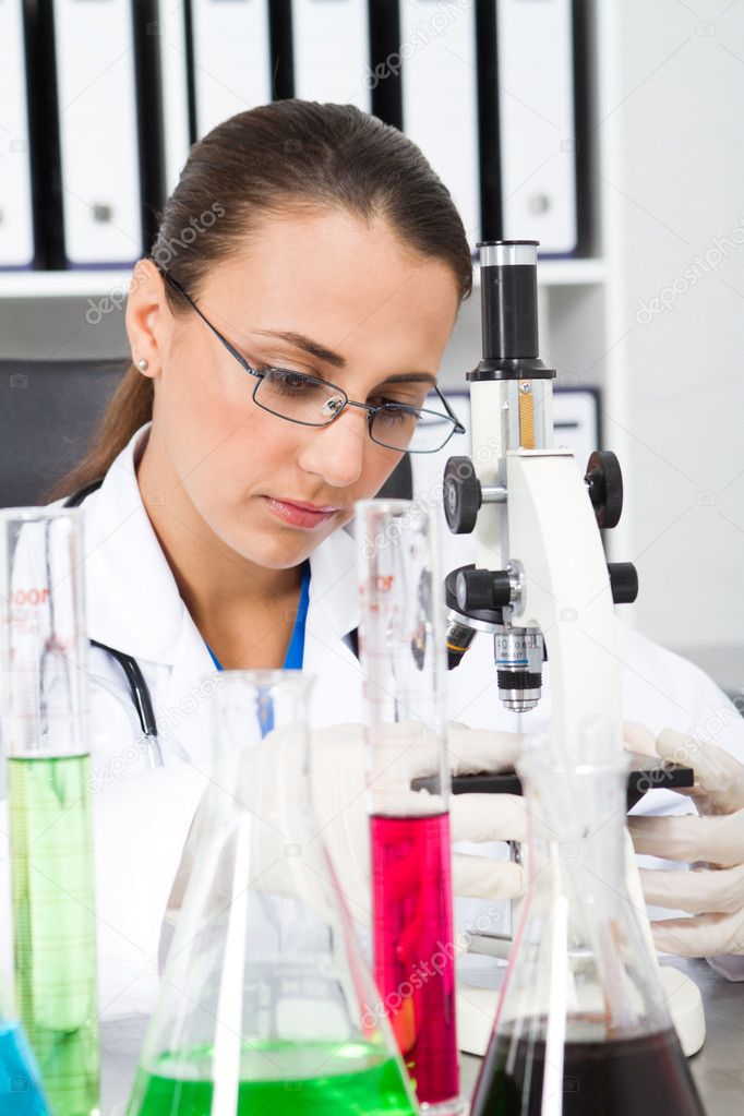 Female science researcher