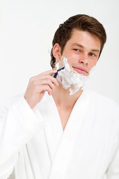 Bonito jovem barbear — Fotografia de Stock
