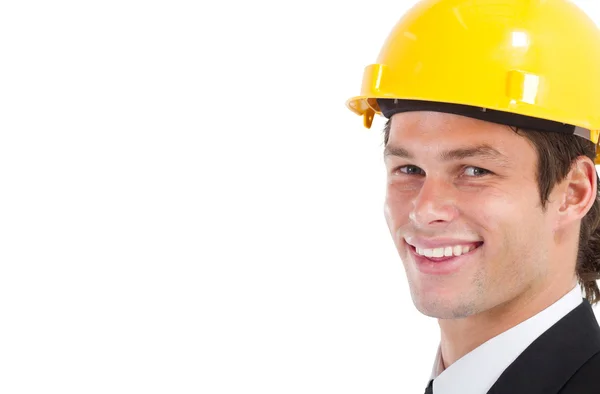 Jovem gerente de construção masculino — Fotografia de Stock
