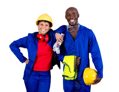 African american industrial workers clipart