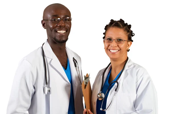 Afro-americano medico e infermiere — Foto Stock