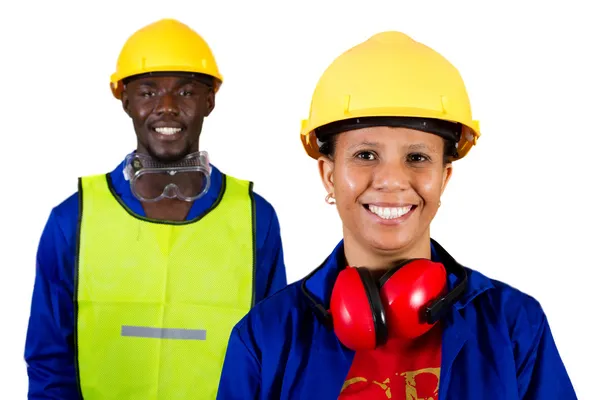 Trabalhadores industriais afro-americanos — Fotografia de Stock