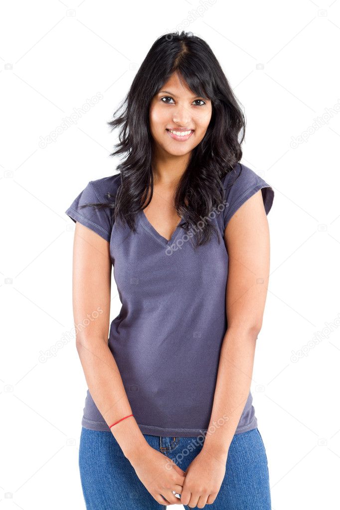 Casual young indian woman portrait