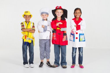 groep van weinig werknemers in uniform