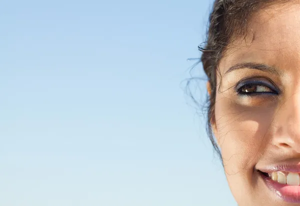 Half face of young indian woman — Stock Photo, Image