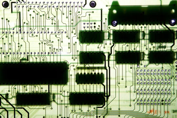 緑のコンピューター回路基板 — ストック写真