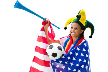 American soccer fan clipart