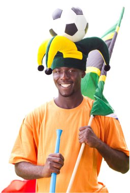 African soccer fan clipart