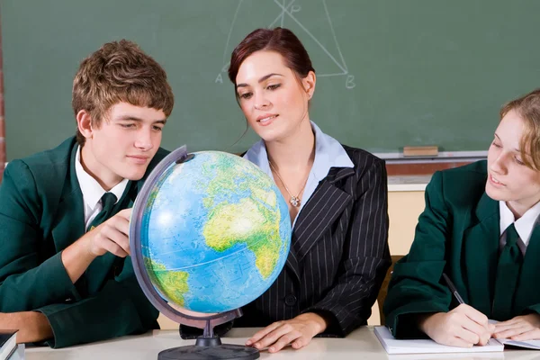 High school geography classroom — Stock Photo, Image