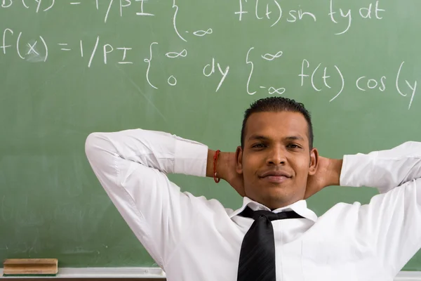 Confident math teacher — Stock Photo, Image