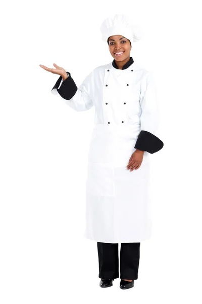 Female african american chef — Stock Photo, Image