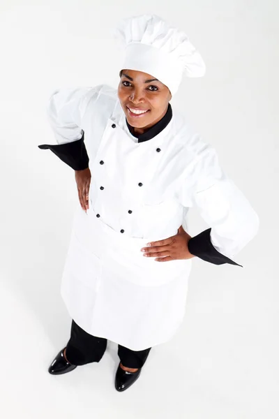 Vista aérea del chef afroamericano —  Fotos de Stock