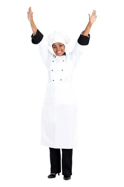 性格开朗的非洲裔美国厨师 — 图库照片