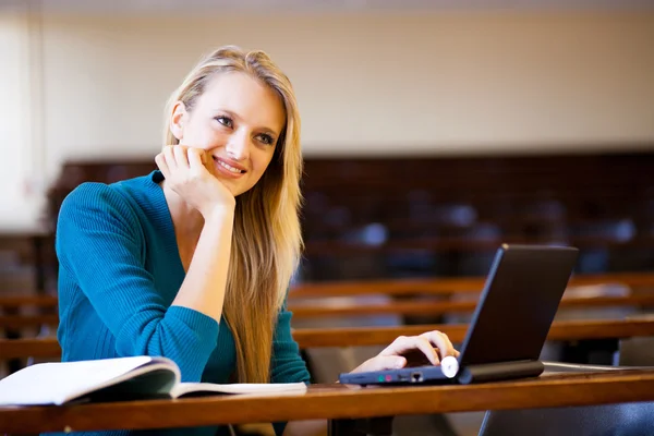 College student in lecture hall — Stock Photo, Image