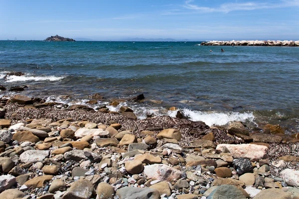 Winderige strand, punta ala, Italië — Stockfoto