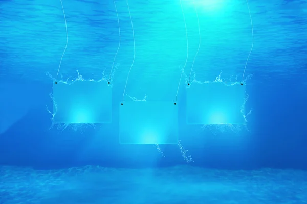 Настроюється підводний банери — стокове фото