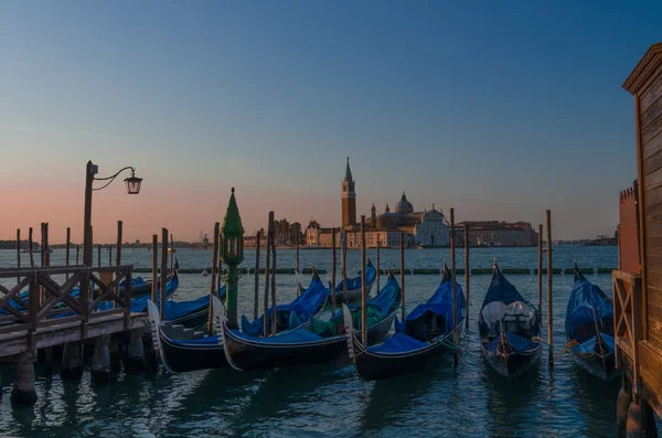 Solopgang i Venedig - Stock-foto