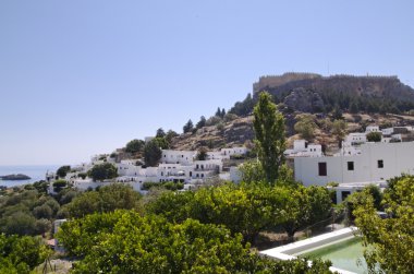 lyndos şehri Akropolis ile