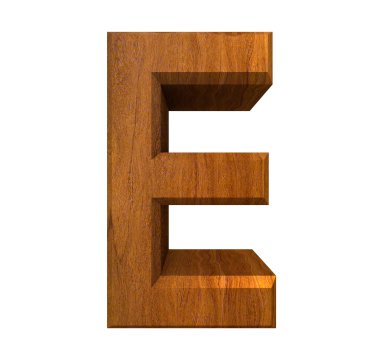 3d letter Q in wood clipart