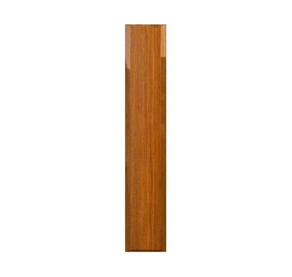 3d letra i em madeira — Fotografia de Stock