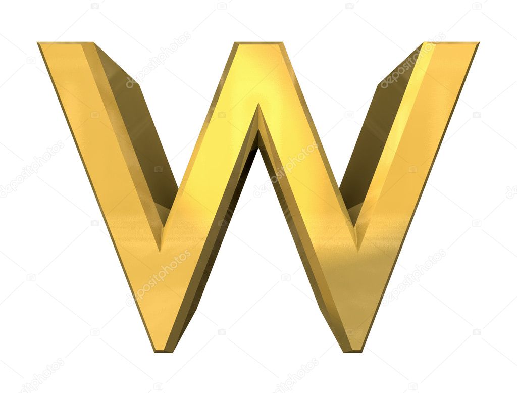 Gold 3d  letter  W   Stock Photo  fambros 11906319