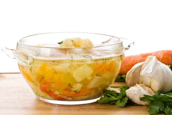 Vegetable soup with cauliflower — Stock Photo, Image