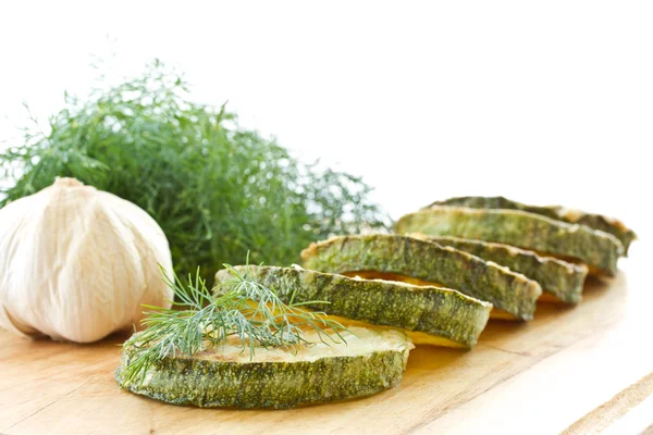 Stekt zucchini — Stockfoto