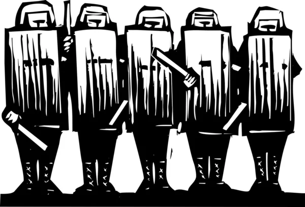Riot policji — Wektor stockowy