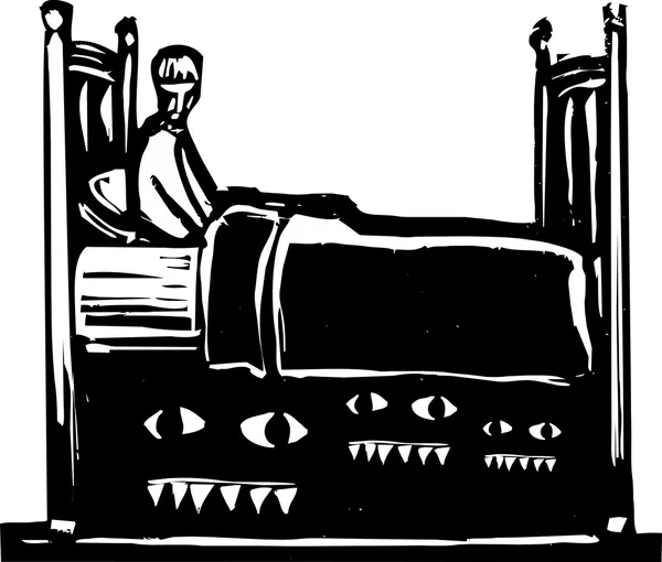 Монстрів під ліжко — стоковий вектор