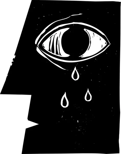 Плачущий глаз — стоковый вектор
