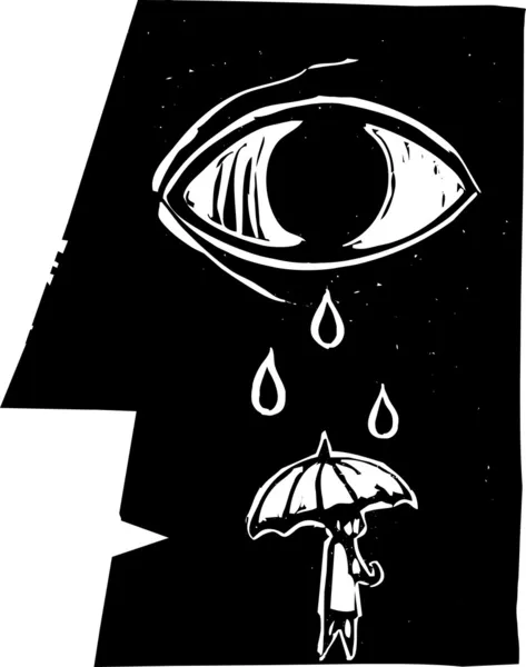 Lágrimas de paraguas — Archivo Imágenes Vectoriales