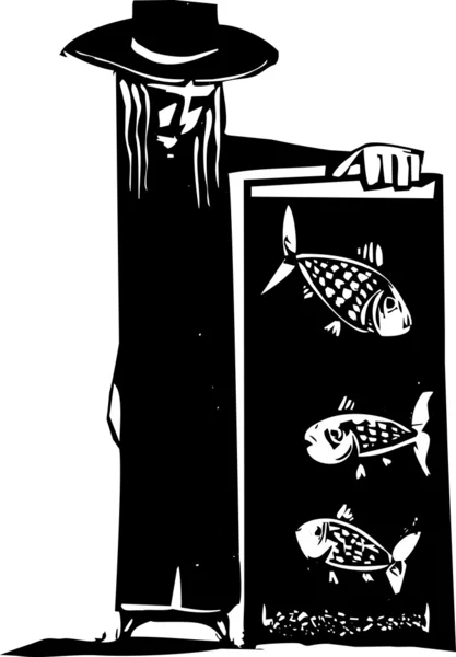 Fischbecken — Stockvektor