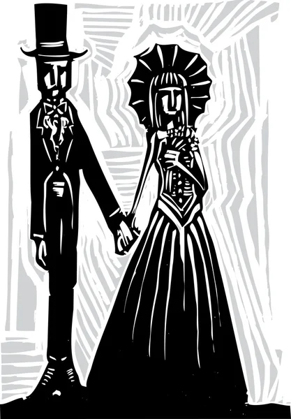 哥特式的婚姻 — 图库矢量图片