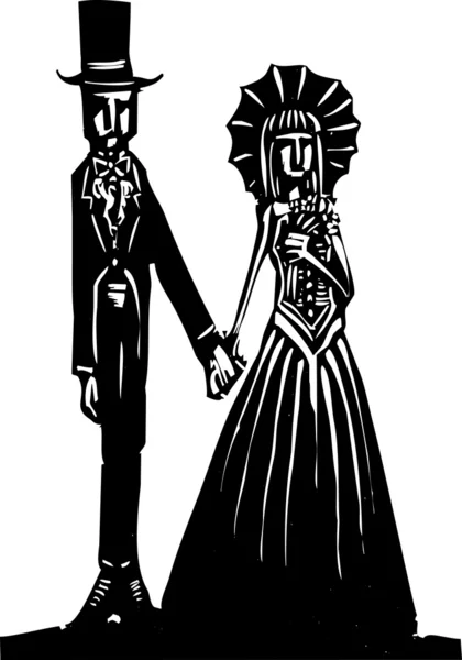 Goth Marriage Simple — Stock Vector
