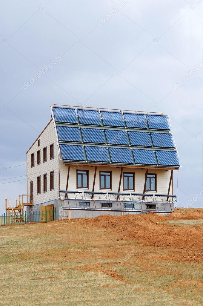 Eco-house with solar panels
