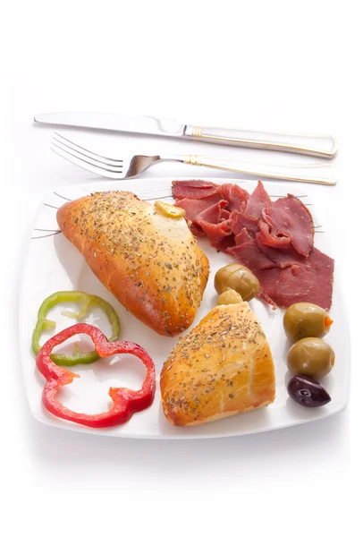 Pate with Pastrami — Stock Photo, Image