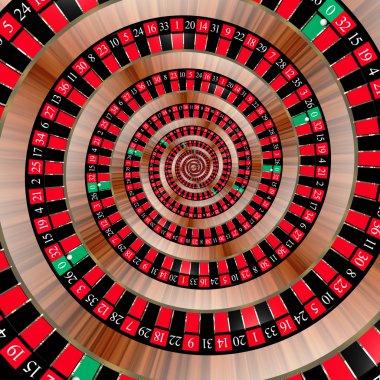 Roulette spiralling down clipart