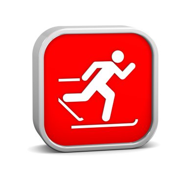 Cross country skiing sign clipart