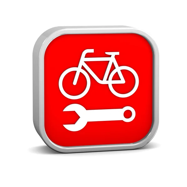 Znak Naprawa rowerów — Zdjęcie stockowe