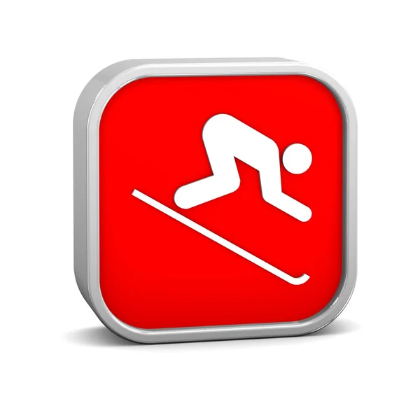 Downhill skiing sign — Stock Photo, Image